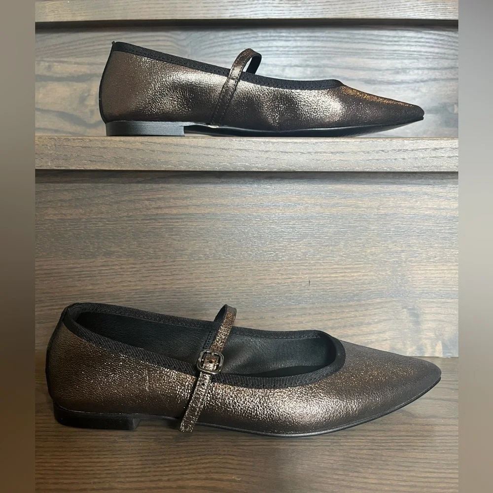 NWT Maypol Anthropologie Rota Percival Mary Jane Flat in Bronze Size 9